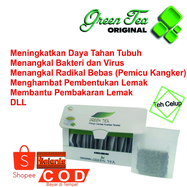 

[COD] Teh Hijau Asli Untuk Tubuh Tetap Sehat dan Bugar [Teh Celup] Sebagai Anti Oksidan