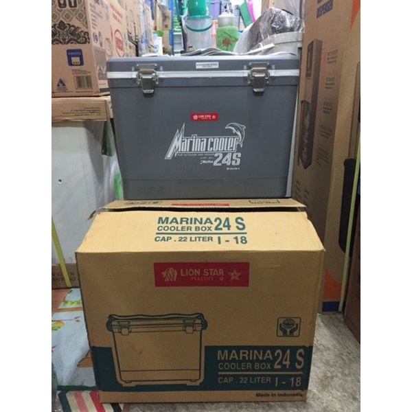 Lion Star - Marina Cooler Box 6s-12s-18s-24s-35s ( 5.5-10-16-22-33 Liter ) / Container Box Es / Kotak Pendingin / Penyimpan Es