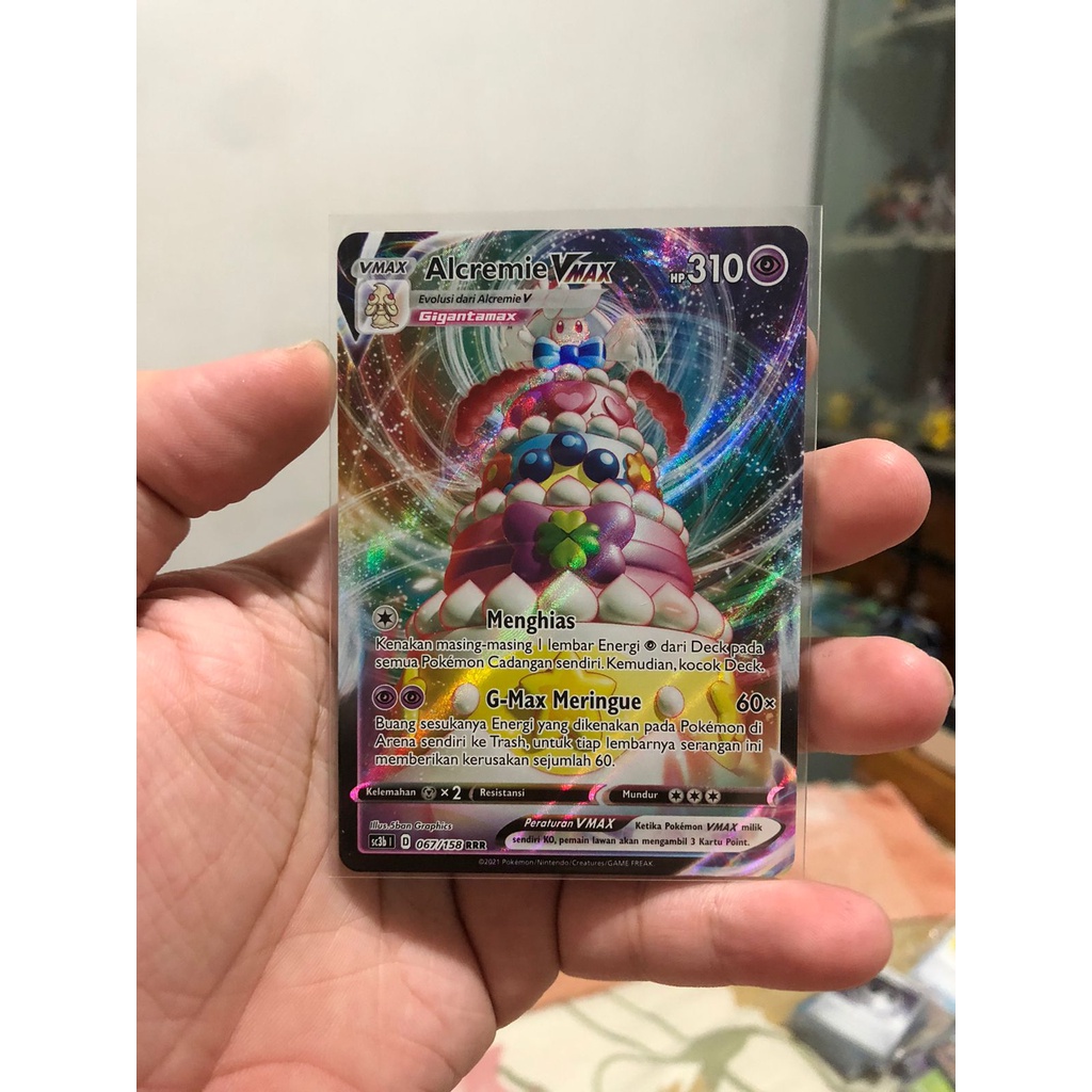 Jual Kartu Pokemon Tcg Alcremie Vmax Rrr Sc B Pedang Perisai Berkilau Calyrex Shadow Berkuda