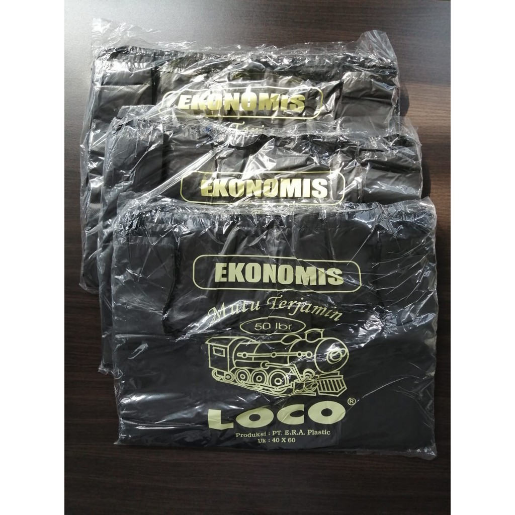 Loco Ekonomis 40 x 60 Hitam Kantong Plastik Kresek Murah Berkualitas