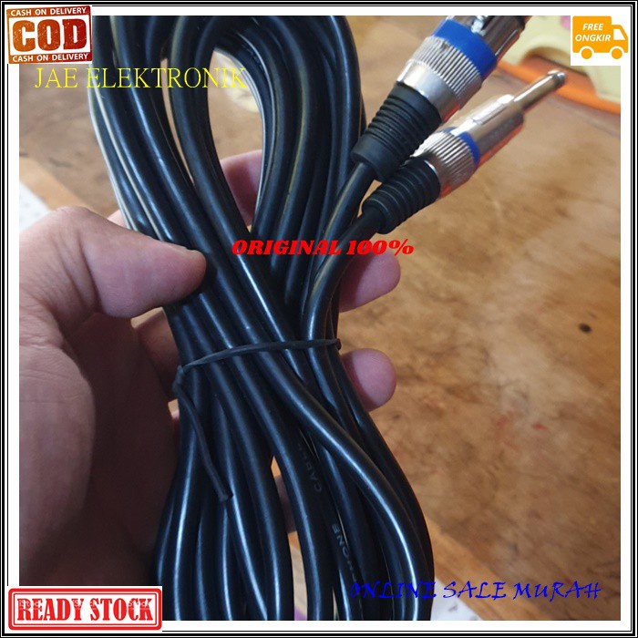 G515 Kabel mic 5 METER 5M ORIGINAL G515 microphone cable asli mikrophone mik dynamic meter universal pro profesional vocal vokal WIRE G515   BISA SEGALA JENIS MIC KABEL  Spesifikasi Panjang +/- 5 meter Jack koneksi T/S male to XLR female Warna Hitam G515