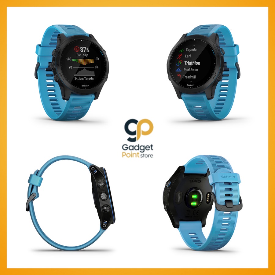 Garmin Sport Smart Watch Forerunner FR 945 FR945 Black | Blue - Garansi Resmi TAM 2 Tahun