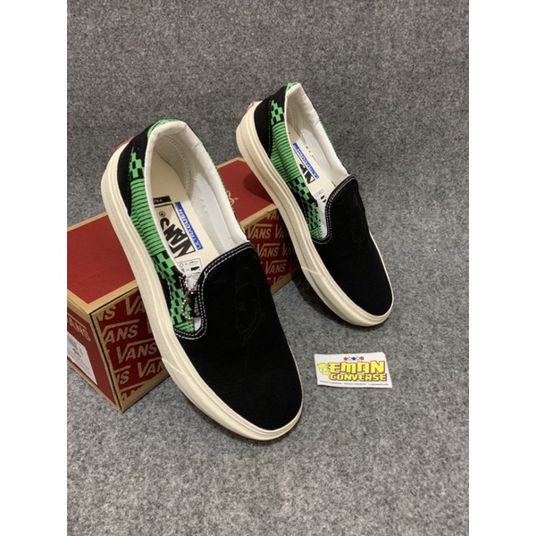 SEPATU V4ns Slip On Steadmen Fish Tuna Kualitas Premium / V4ns slip On OG Black white premium Original