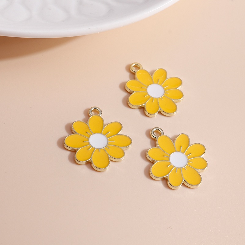 10pcs Kalung Dan Anting Liontin Bunga Daisy