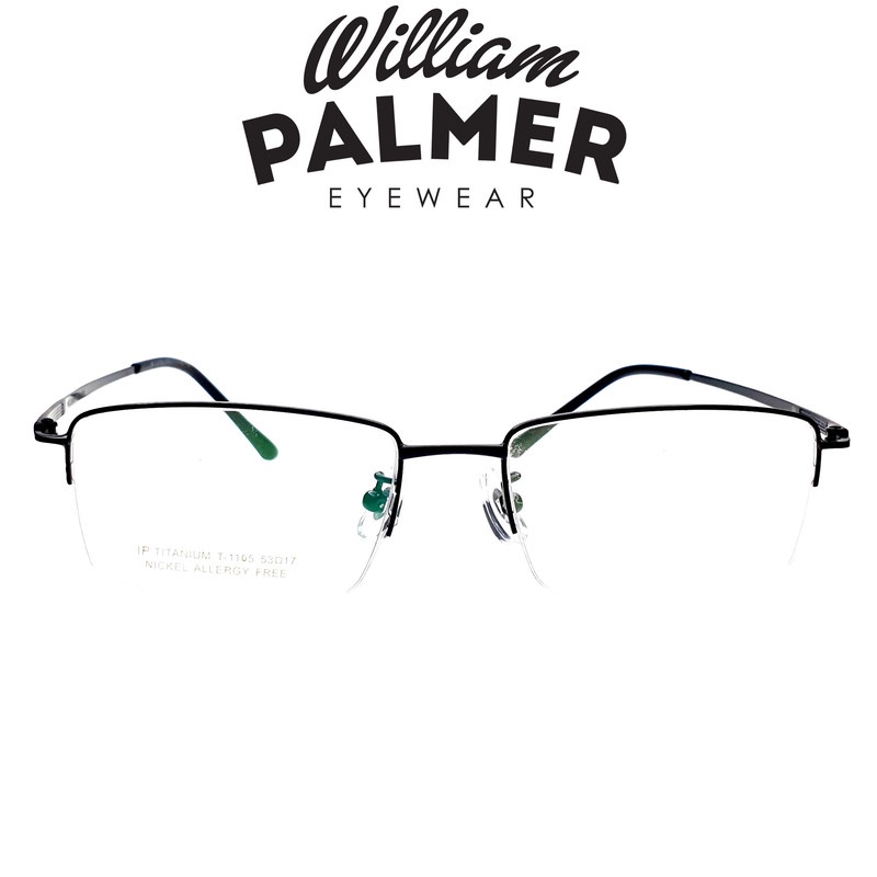 William Palmer Kacamata Pria Wanita Titanium 1105  Black