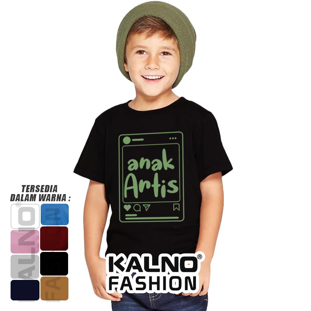 Atasan Anak cowok / cewek Print anak artis 175 - baju anak bahan katun polyester