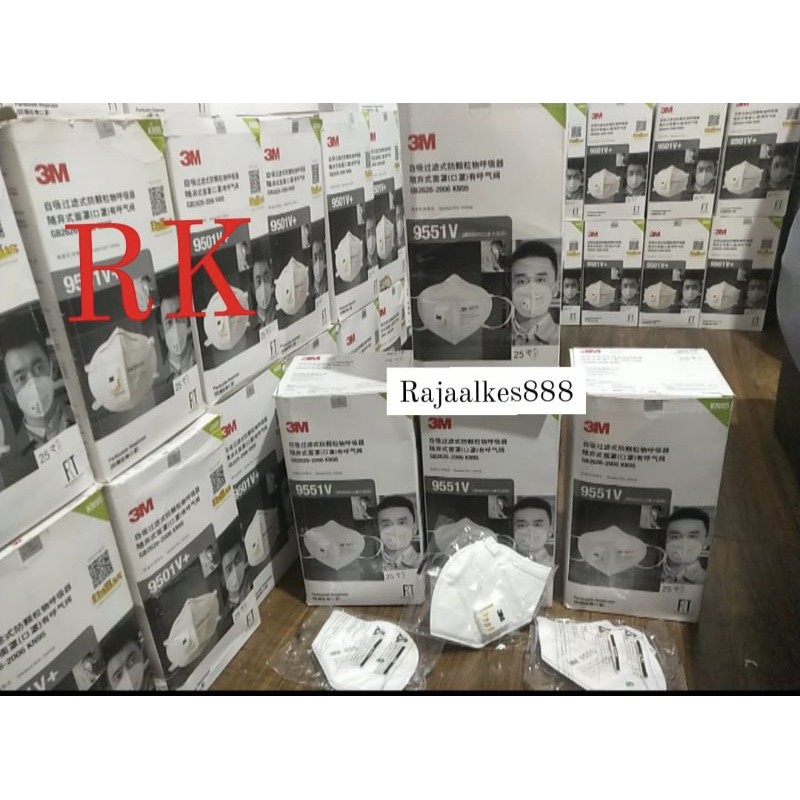 Masker 3M 9551V / 3M earlop / 9551V / 9501V+ / 9001V