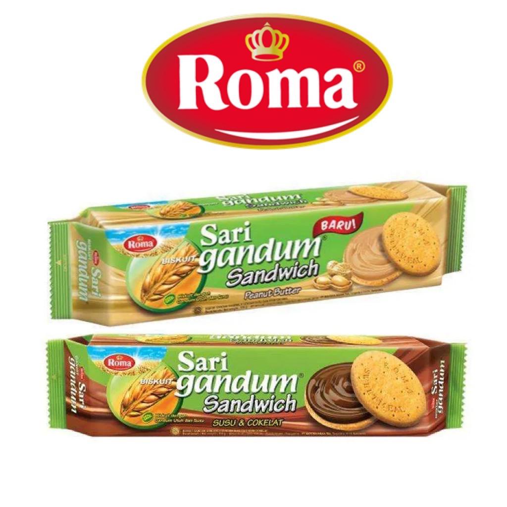 

ROMA SARI GANDUM SANDWICH COKLAT/KACANG 115G