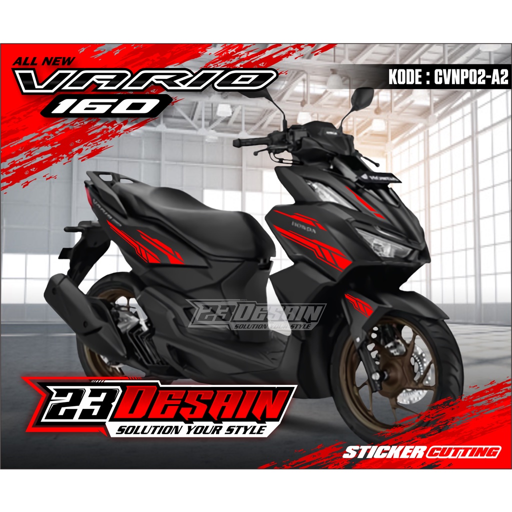 Cutting Sticker Vario 160 - Striping Stiker HONDA NEW VARIO 160 2022 - Stiker Motor Vario - stiker v
