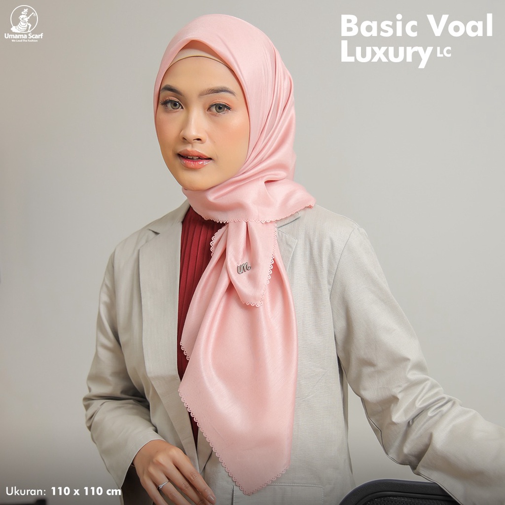 SELLER HIJAB SEGIEMPAT BASIC VOAL LUXURY LASERCUT BY UMAMA KERUDUNG SEGIEMPAT PASAR HIJA'B