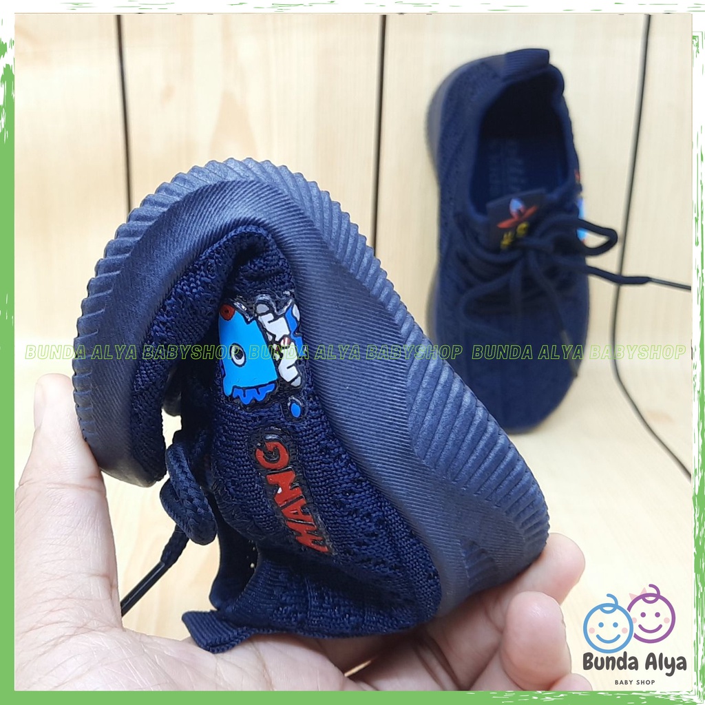 Sepatu Anak Laki Laki IMPORT Usia 1 Sampai 7 Tahun Navy Sepatu Anak Unisex  Lentur Elastis Motif Karakter Lucu Model Kekinian Anti Licin Size 22 Sampai 36