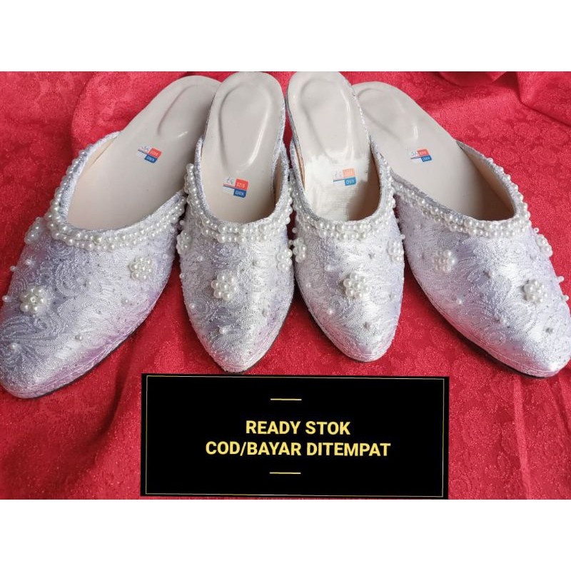 Selop pengantin /sepatu pengantin/wedding shoes/selop pria/selop wanita