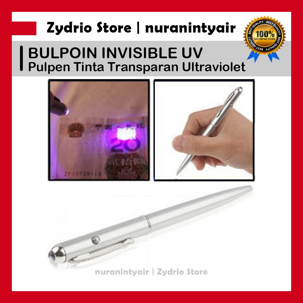 Pen UV Light Invisible / Pulpen Invisible / Bolpen Ajaib Transparan