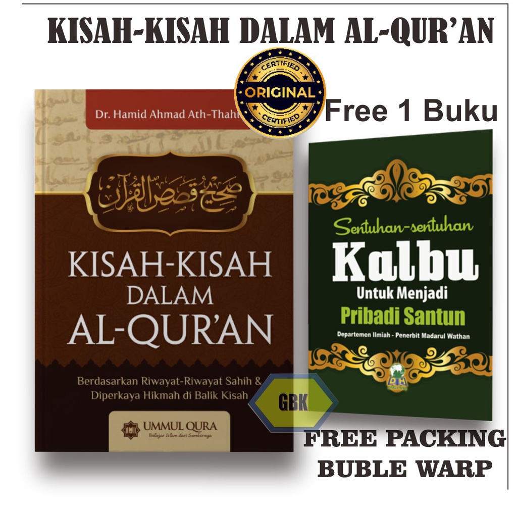 Buku Kisah-Kisah Dalam Al Quran HC - Penerbit Ummul Qura (Free 1 Buku Sentuhan-sentuhan Qalbu)