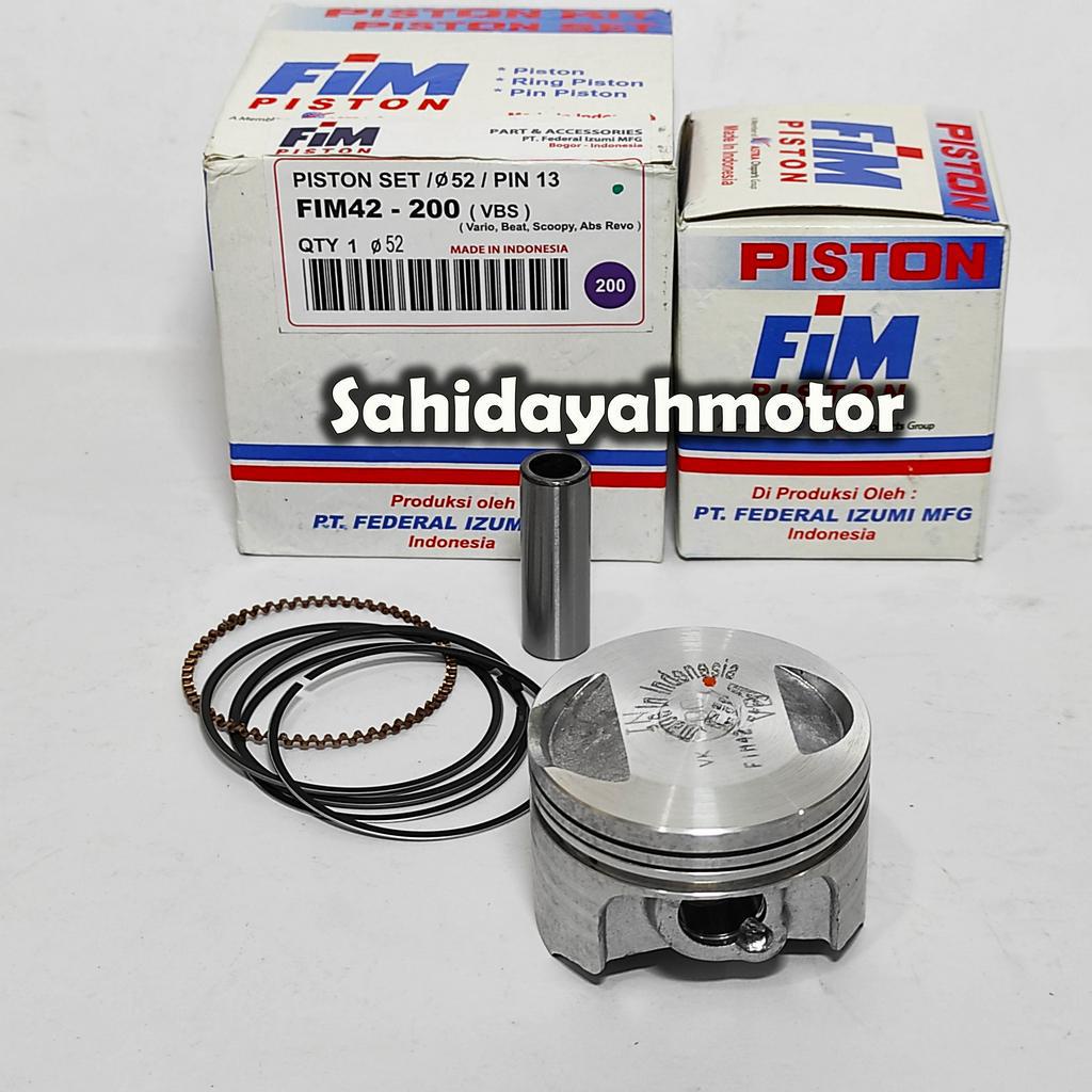Seher Piston Set FIM PIN 13 50 50.25 50.5 50.75 51 51.5 52 Vario 110 Beat Blade Revo ABS Beat karbu