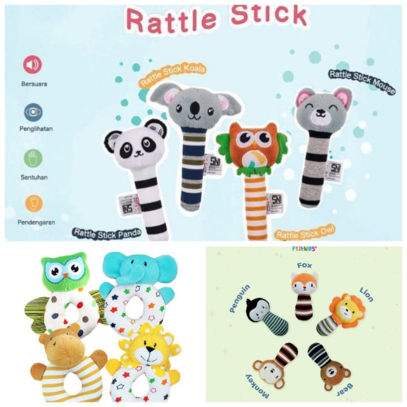 Little friend rattle stick/rattle donut baby