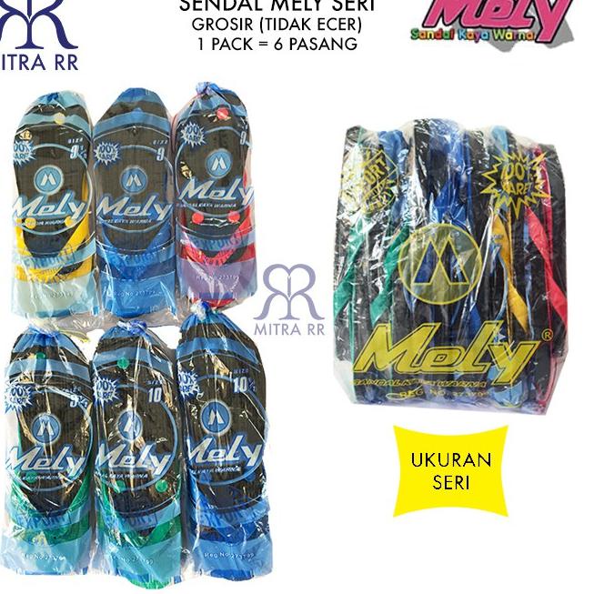 Special Price.. 6 PASANG - Sandal Termurah / Sandal Japit Mely Original Seri GROSIR (Tidak Jual Ecer