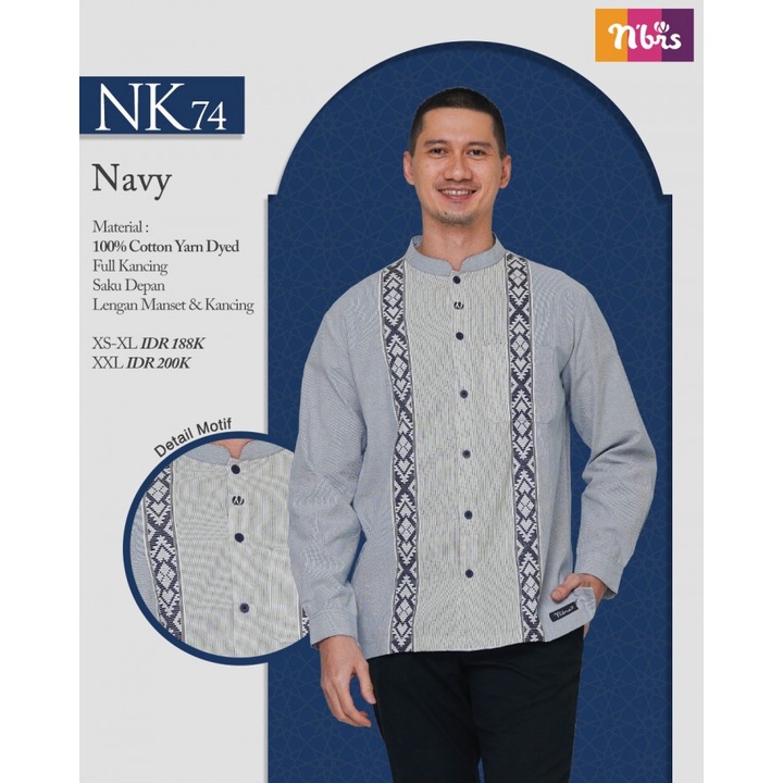BAJU KOKO LENGAN PANJANG NIBRAS TERBARU NK 74