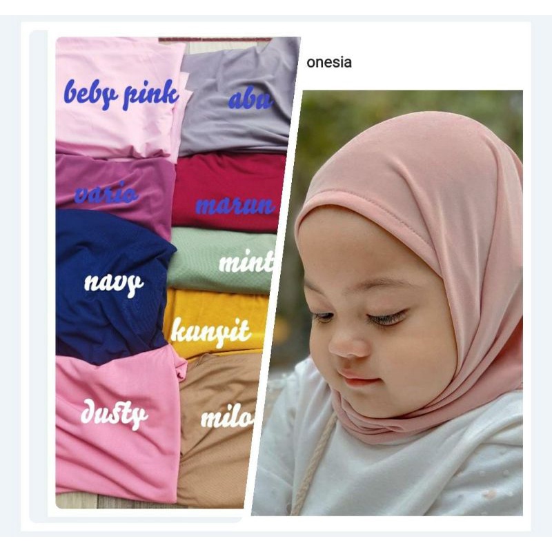 GROSIR ISI 10 PCS Pasmina Instan Anak jersey super pasmina jersey anak instan SUPLIER JILBAB