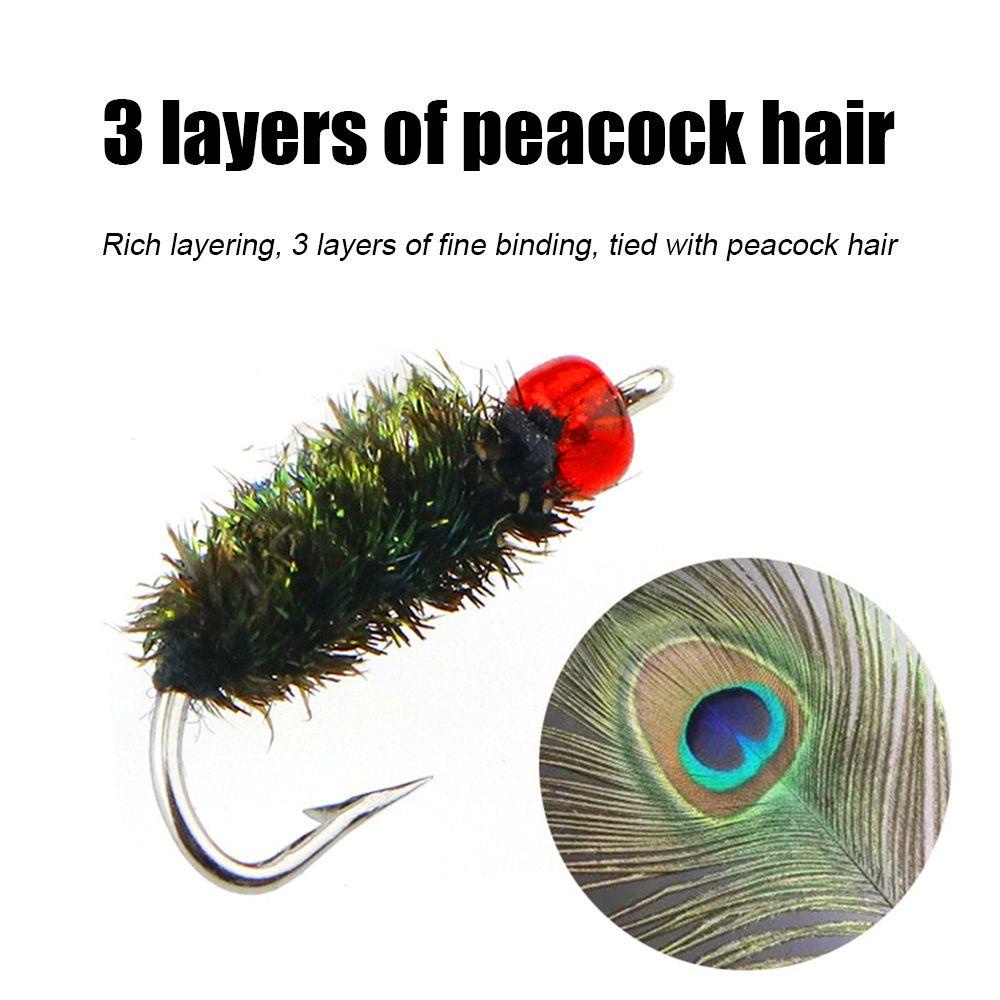 TOP 10pcs Umpan Pancing Fly Trout Portable Buatan Serangga Engkol Swimbaits Coklat Caddis