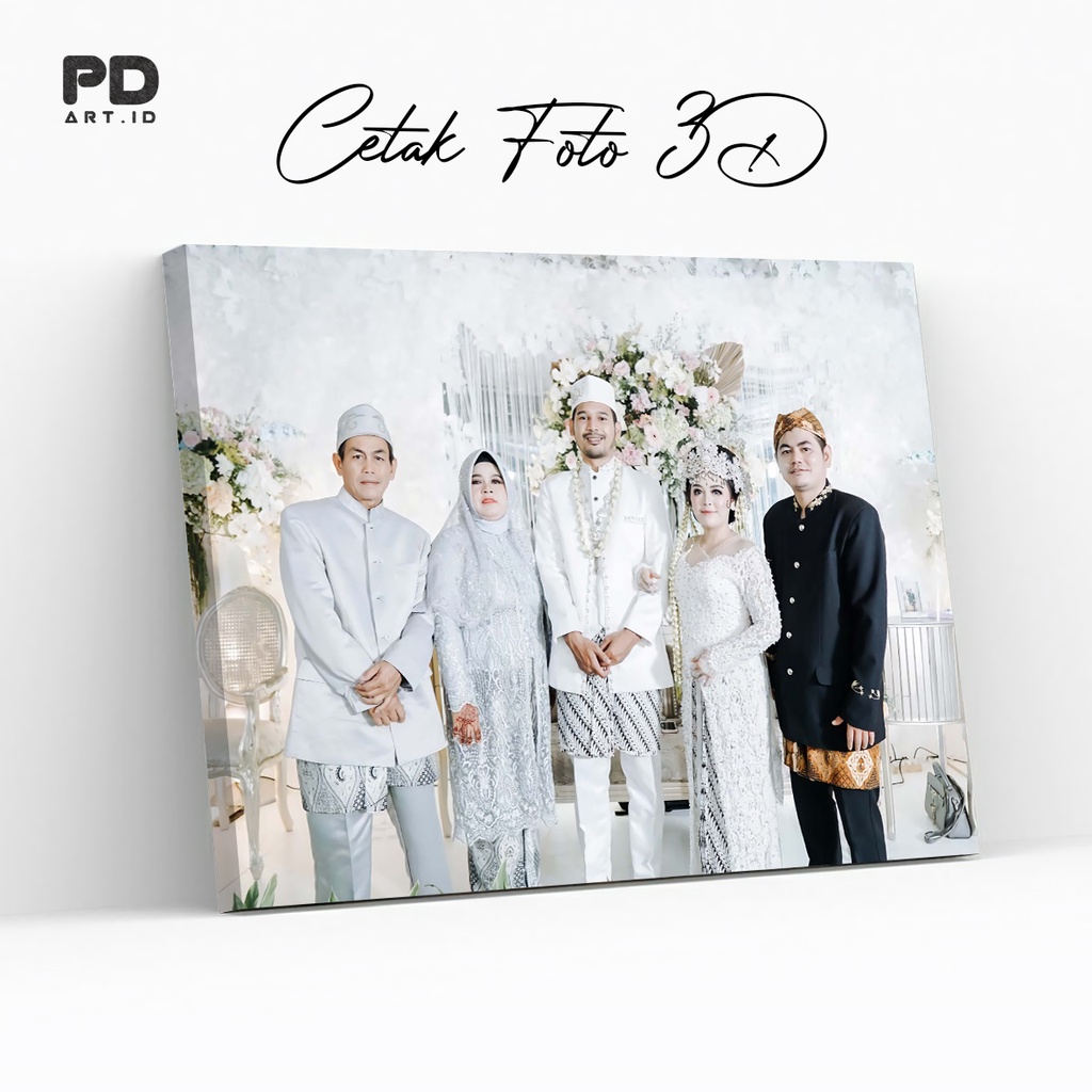 Cetak Foto A3 + Bingkai Kayu 3D Pictbox Poster Sudah Laminasi Glossy