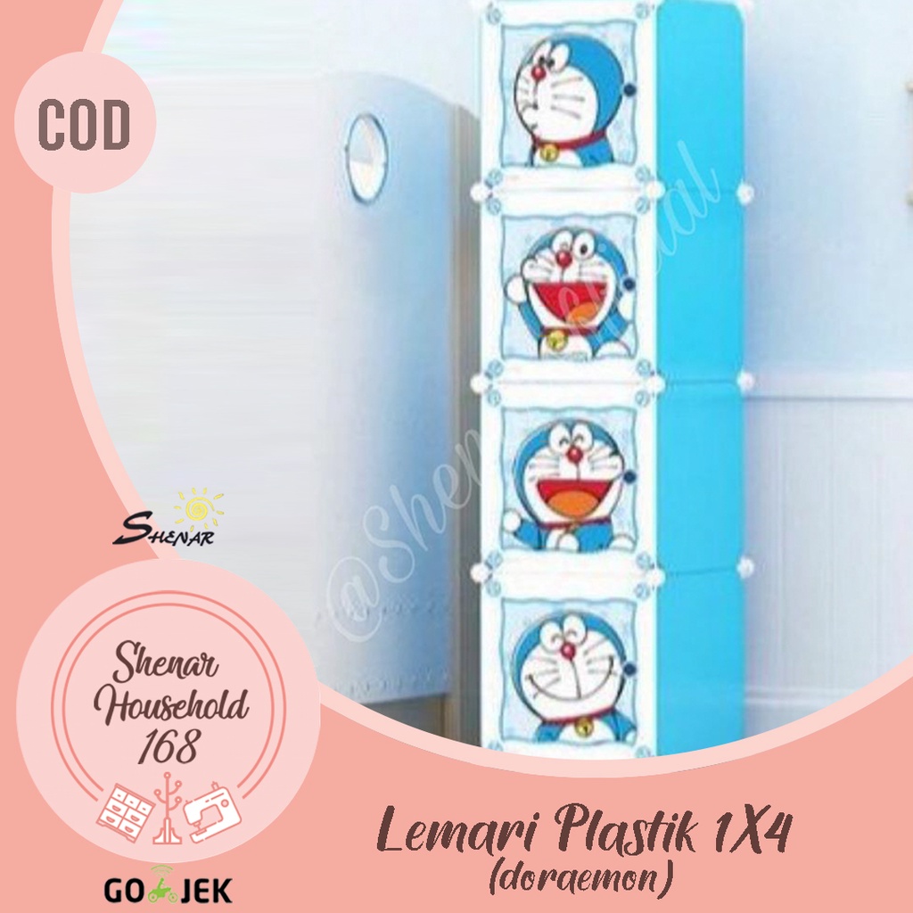 SHENAR , LEMARI PLASTIK 1X4 KARAKTER ANAK DEWASA RAK BAJU SUSUN PLASTIK LEMARI GANTUNGAN TEMPAT PENYIMPAN BAJU RAK SEPATU LACI KOTAK BAJU SERBAGUNA MULTIFUNGSI (BISA COD)