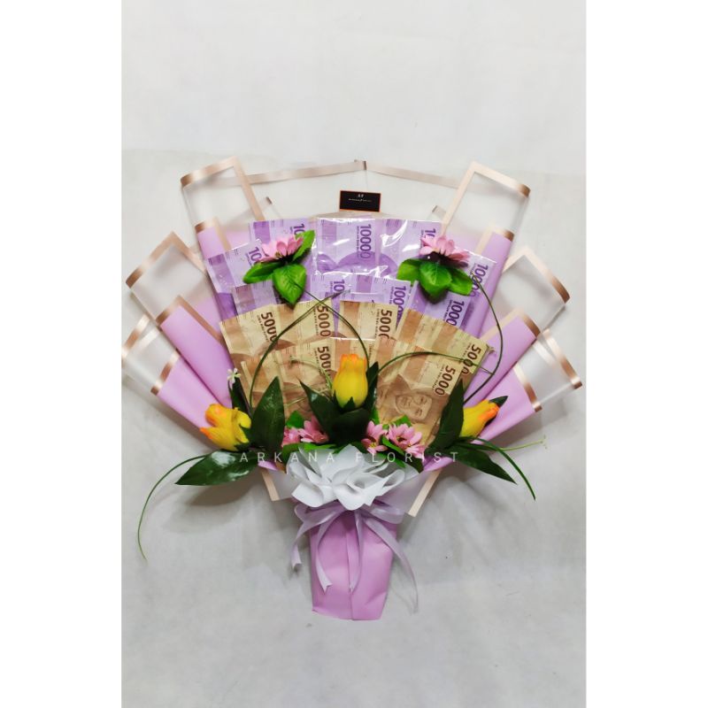 

Buket uang mix bunga