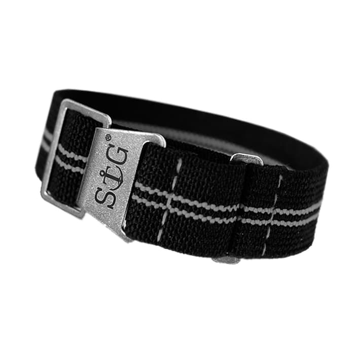 StrapGuy MN Style 18mm Black & Grey Strap Mk. II
