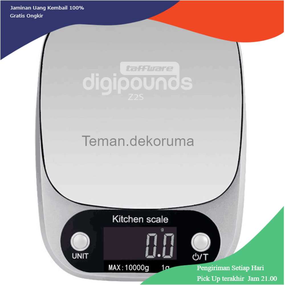 TD-AI04 Taffware Digipounds Timbangan Dapur Digital Kitchen Scale 10kg 1g Z2S