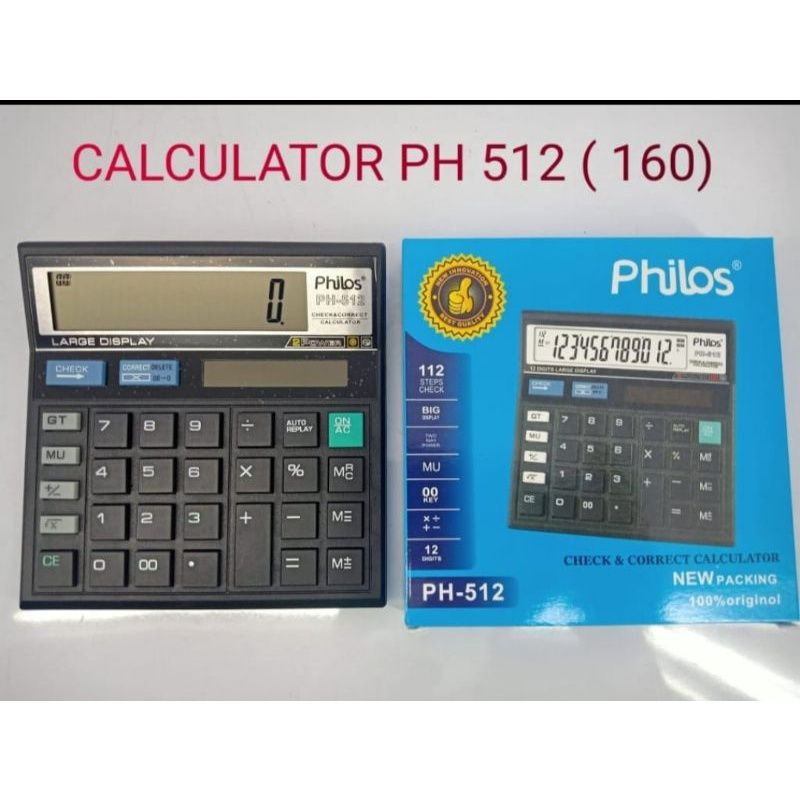 

Calculator Philos PH 512 / Kalkulator Murah / Kalkulator Bagus / Mirip Cititzen