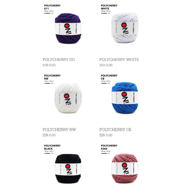 Benang rajut POLYCHERRY ONITSUGA