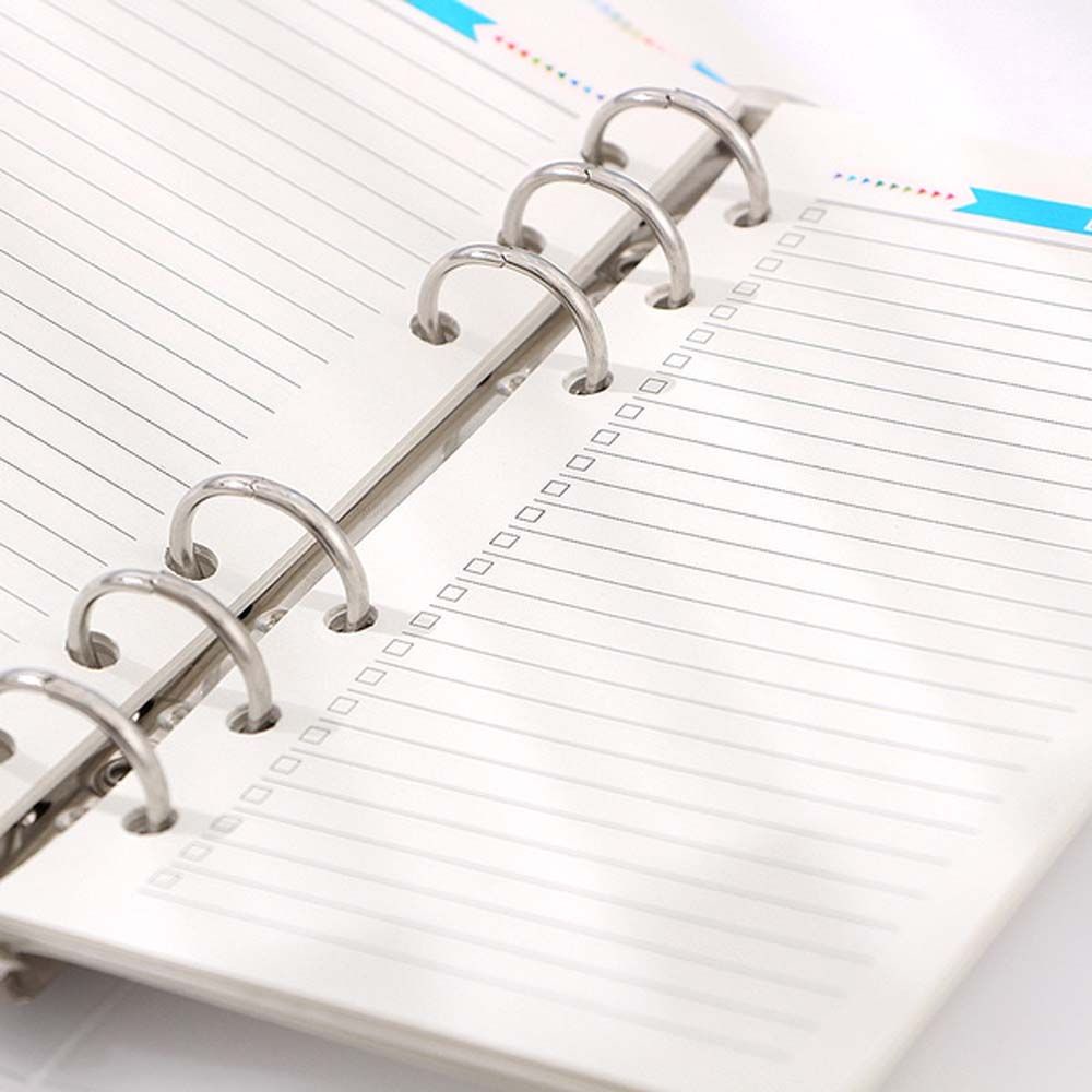 Lanfy Kertas Loose Leaf Ukuran A6 / A5 Dengan 6 Lubang