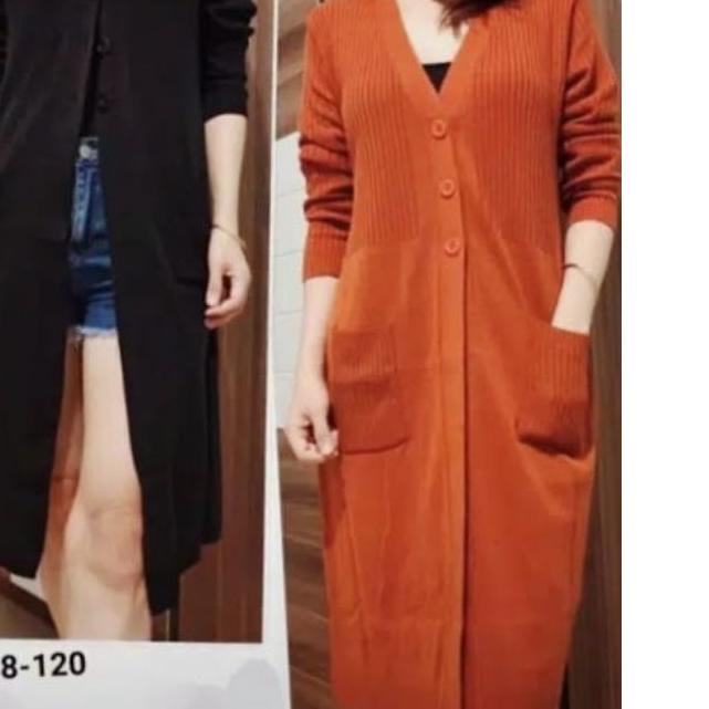 Cardigan Rajut Long Cardy Kancing Outerwear Wanita