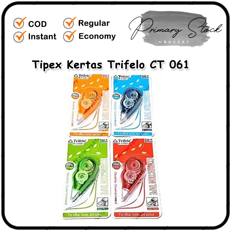 

Correction Tape 5 Meter Tip Ex Roll Lucu Warna Warni Trifelo CT 061