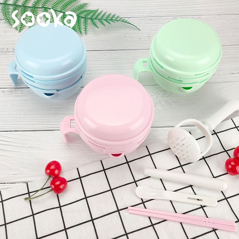SOOKA Baby Food Maker Grinding Bowl Alat Penghalus Makanan Mpasi Bayi Isi 9pcs SK-ECB1052