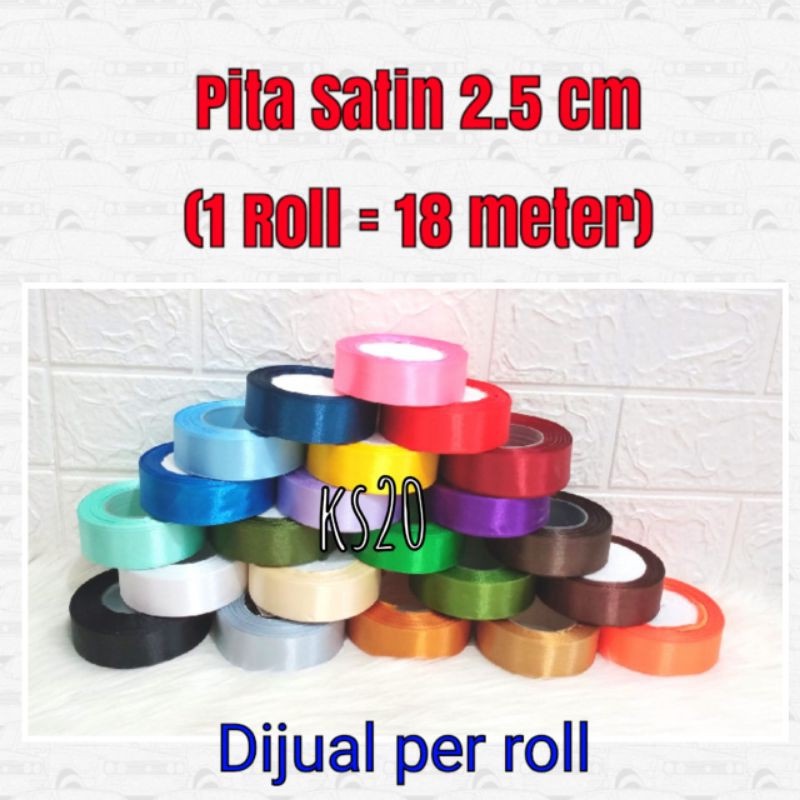 

READY STOCK!!! PITA SATIN 2.5CM(1 ROLL=18 METER)