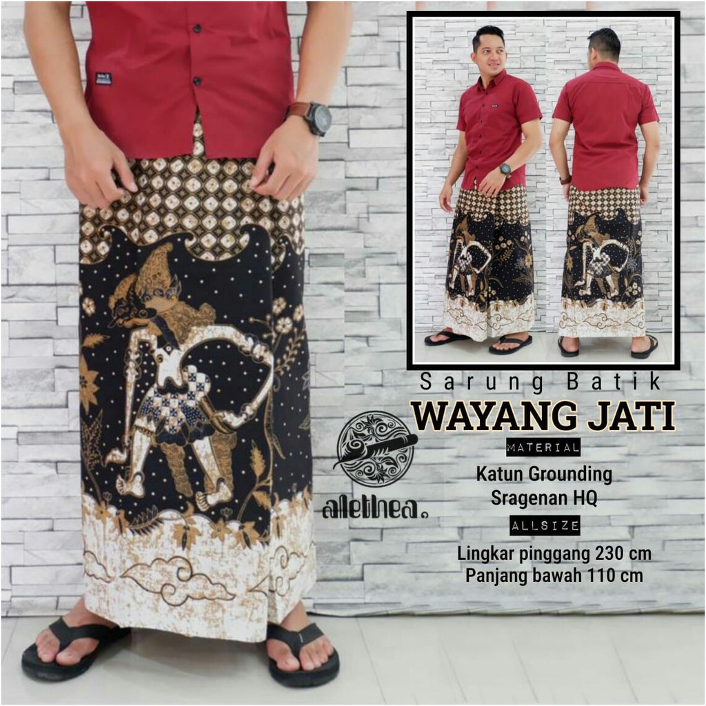 WAYANG JATI Sarung Batik Pria Alethea