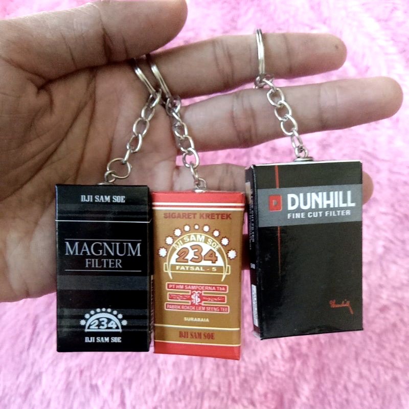 GANTUNGAN KUNCI MINIATUR ROKOK GANCI ROKO LUCU UNIK-1