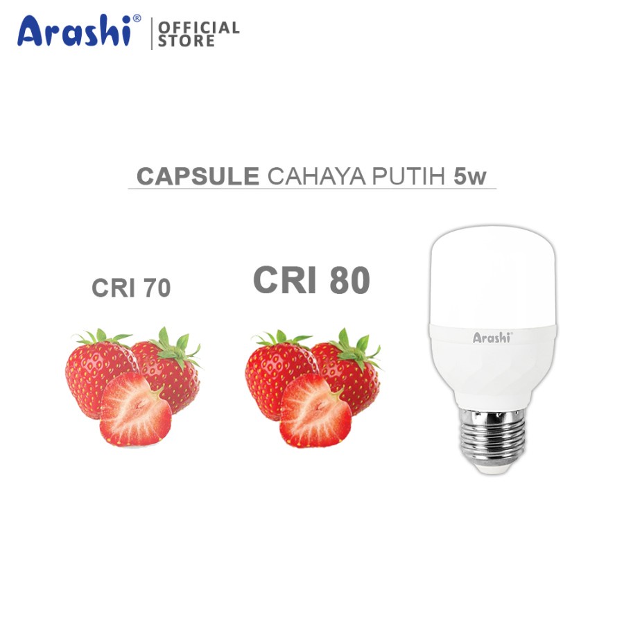 Arashi Lampu LED Capsule 5 Watt CDL Putih Bohlam LED Capsule