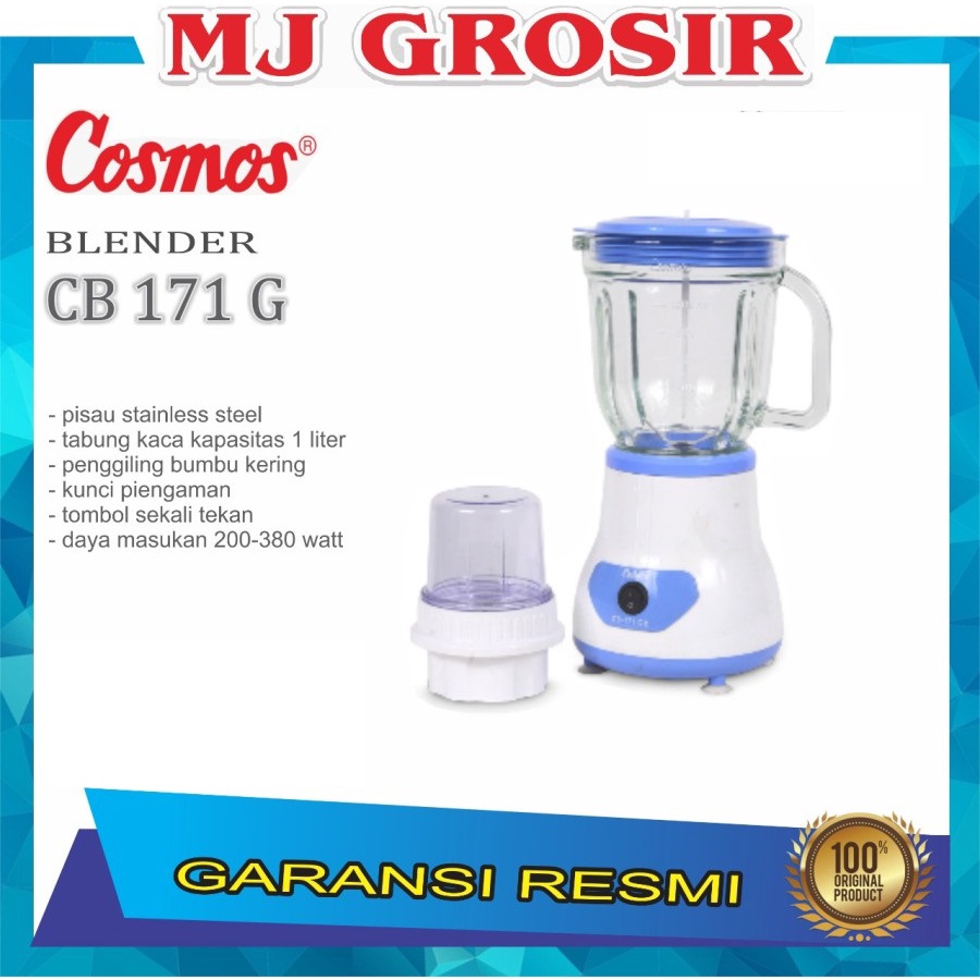 BLENDER COSMOS CB 171 G 2 IN 1 SERBAGUNA BAHAN KACA 1 LITER