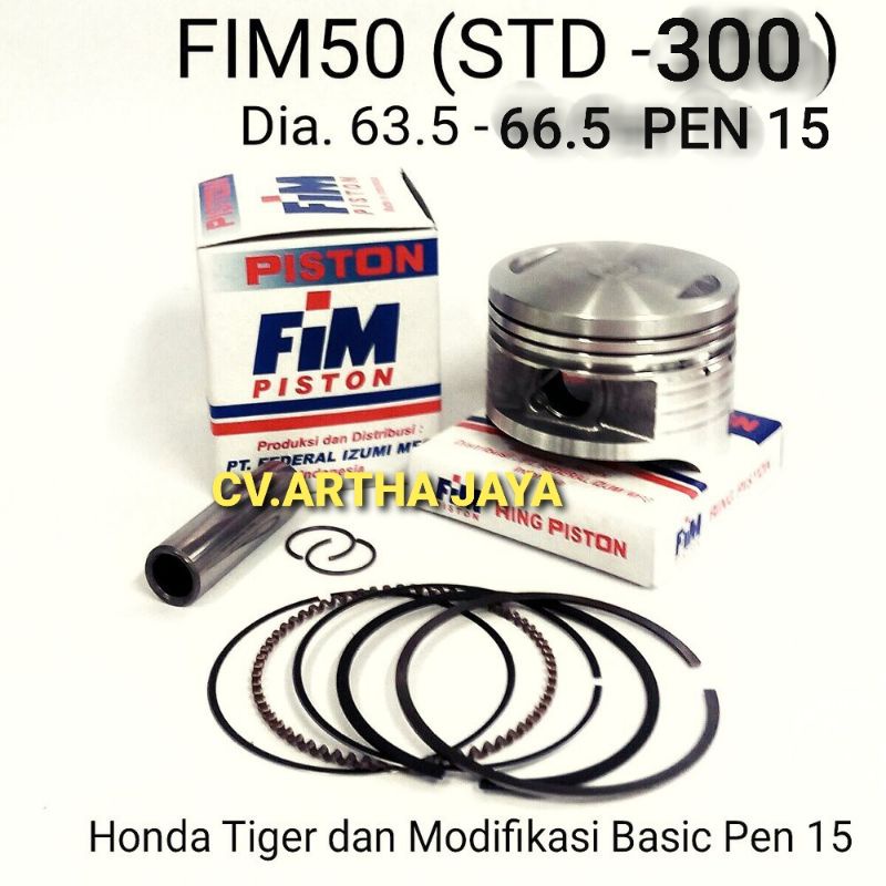 PISTON KIT FIM FIM50 HONDA TIGER / TIGER REVO / TIGER REVOLUTION / TIREV  ( 63,5 / 64 / 64,5 / 65 / 65,5 / 66 / 66,5 ) ( STD / 050 / 100 / 150 / 200 / 250 / 300 ) ( PEN 15 /PIN 15 )-3