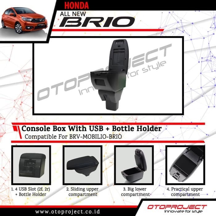 armrest / console box mobil Honda BRIO OTOPROJECT