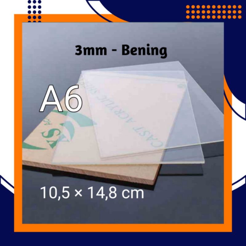 

Akrilik A6 Lembaran 3mm Acrylic 3 mm Bening Transparan