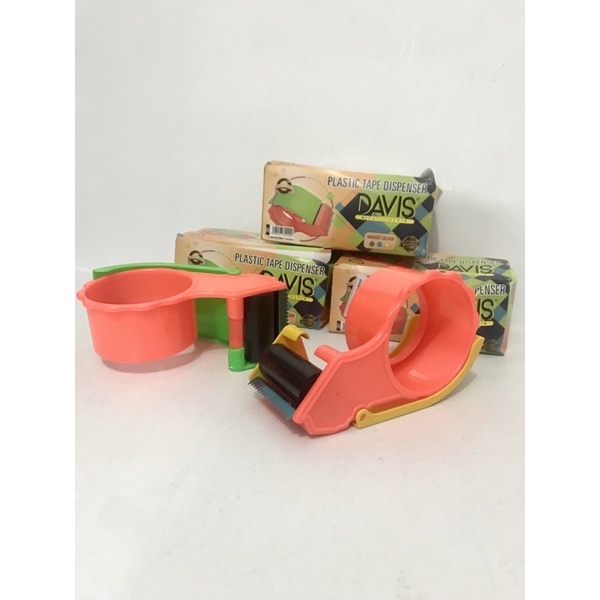 Plastic Tape Dispenser Davis atau Kstaria tape / DISPENSER TAPE LAKBAN 2” / PEMOTONG LAKBAN