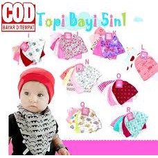 Topi bayi Isi 5 Car ter 5in1 Bahan Lembut Head Cap Baby original Pelindung kepala Bayi keren Praktis