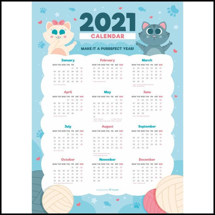 

Fr Kalender 2021 Cute Cat - 2021 Calendar Clc01 Kalender Dinding Custo