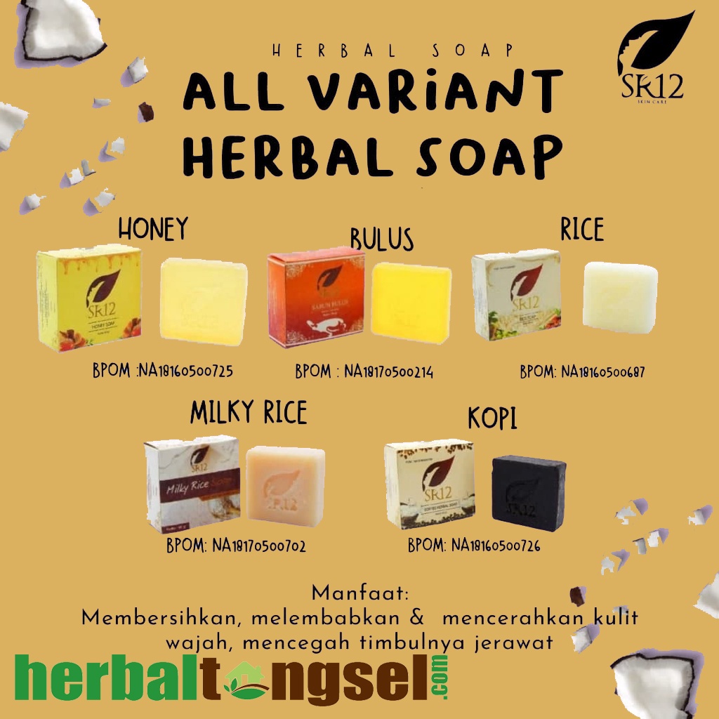 Sabun SR12 Sabun Muka Glowing Sabun Cuci Muka Sabun Bulus SR12 Sabun SR12 Coffee SABUN HERBAL SR12 /