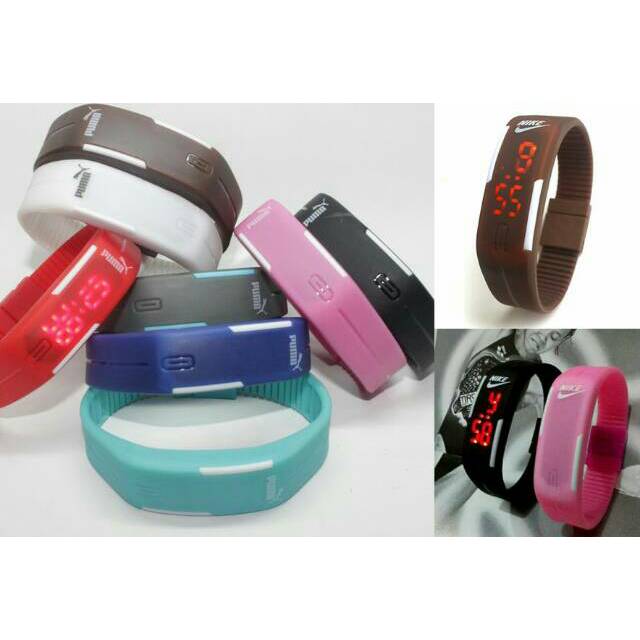 JAM Tangan Gelang PUMA/NIKE/ADIDAS TVG Digital LED Watch HOT TREND Jam Digital