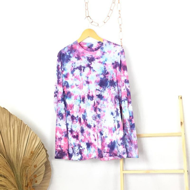 Tie Dye Lengan panjang/baju Tie Dye Lengan Panjang/kaos Tie Dye Lengan panjang