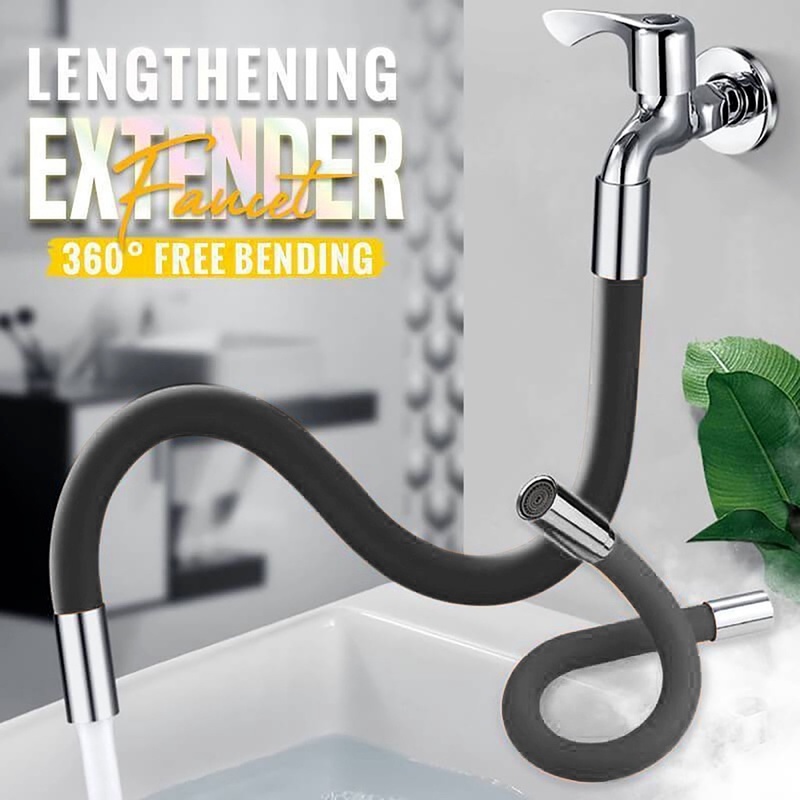 Extender Keran Universal Dapat Berputar 360 Derajat° Adapter Nozzle Tabung Panjang Dapat Diputar Bahan Alloy Untuk Wastafel